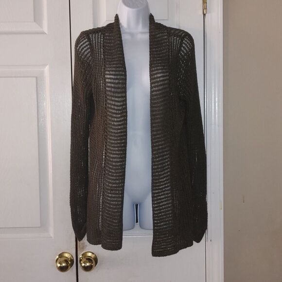 Dress Barn Olive green open front cardigan  Sz S - Picture 1 of 5